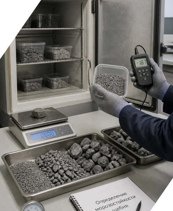 Определение морозостойкости щебня в Снежинске от 3637 р. | ЭкспертизаРоссия